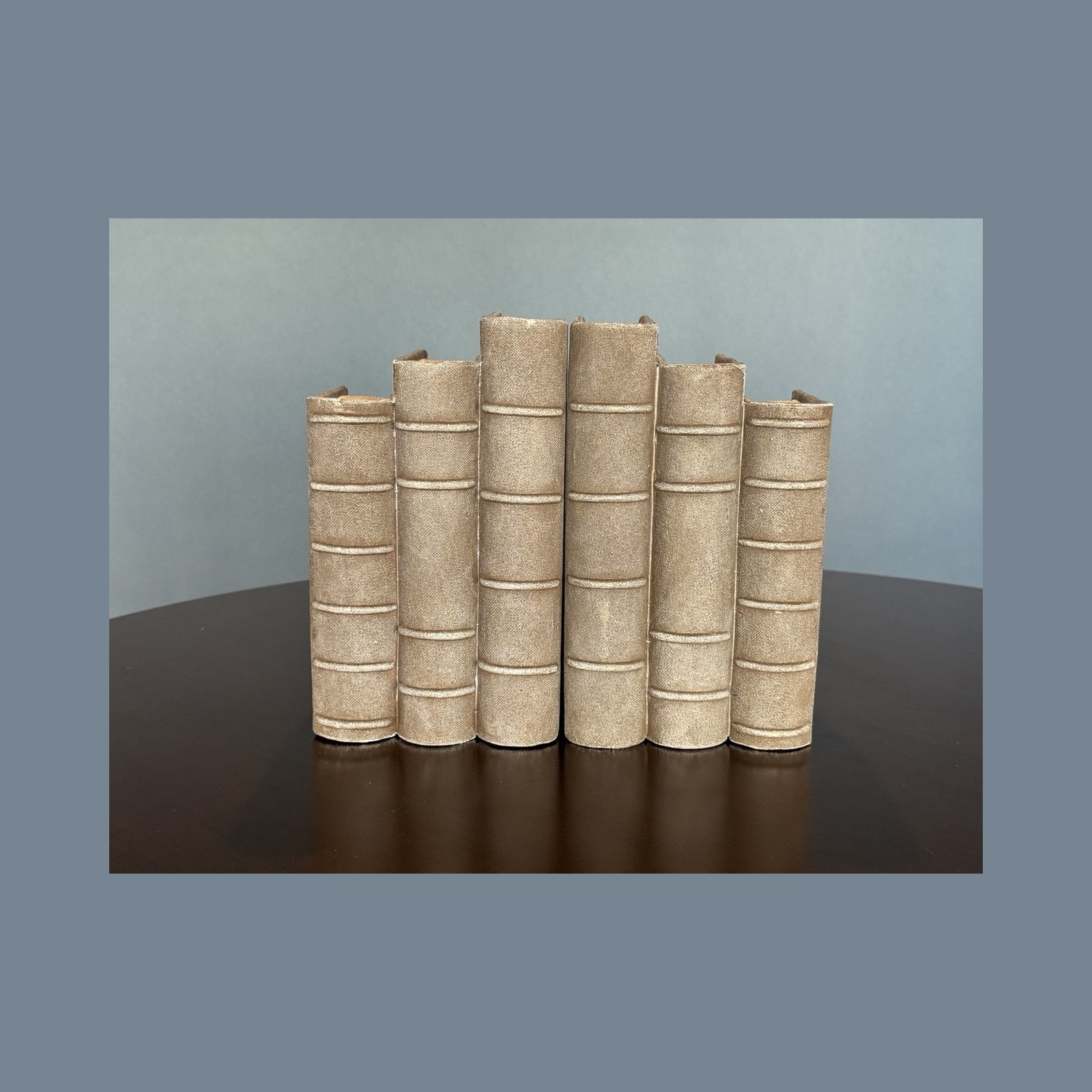 Upholstered Faux-Book Bookends, Pair