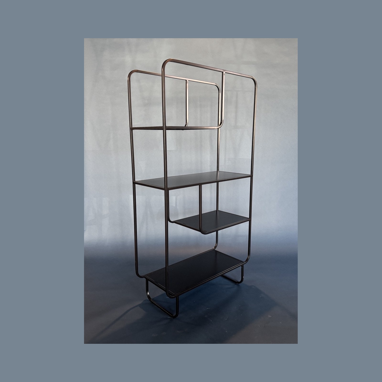 Urban Outfitters Alana Shelf — Black Geometric Metal Display Shelves